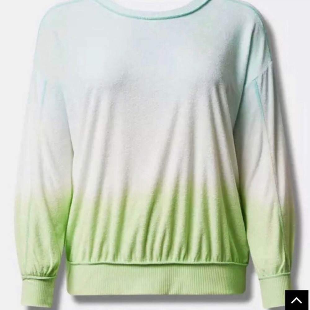 Torrid Women’s Ombre Green Pullover Sweatshirt NWT